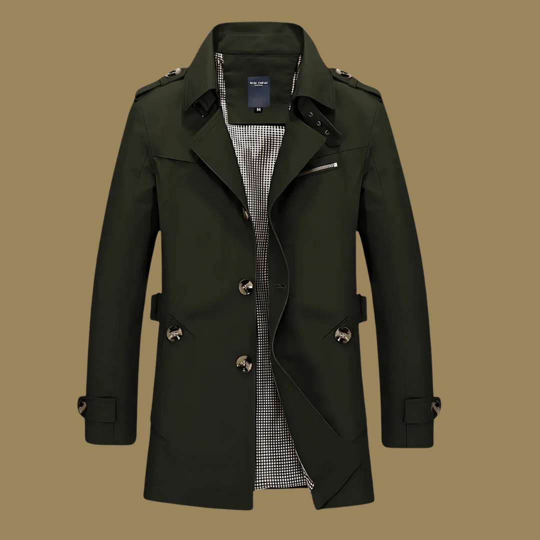 Men's Winter Long Trench Coat | Weatherproof