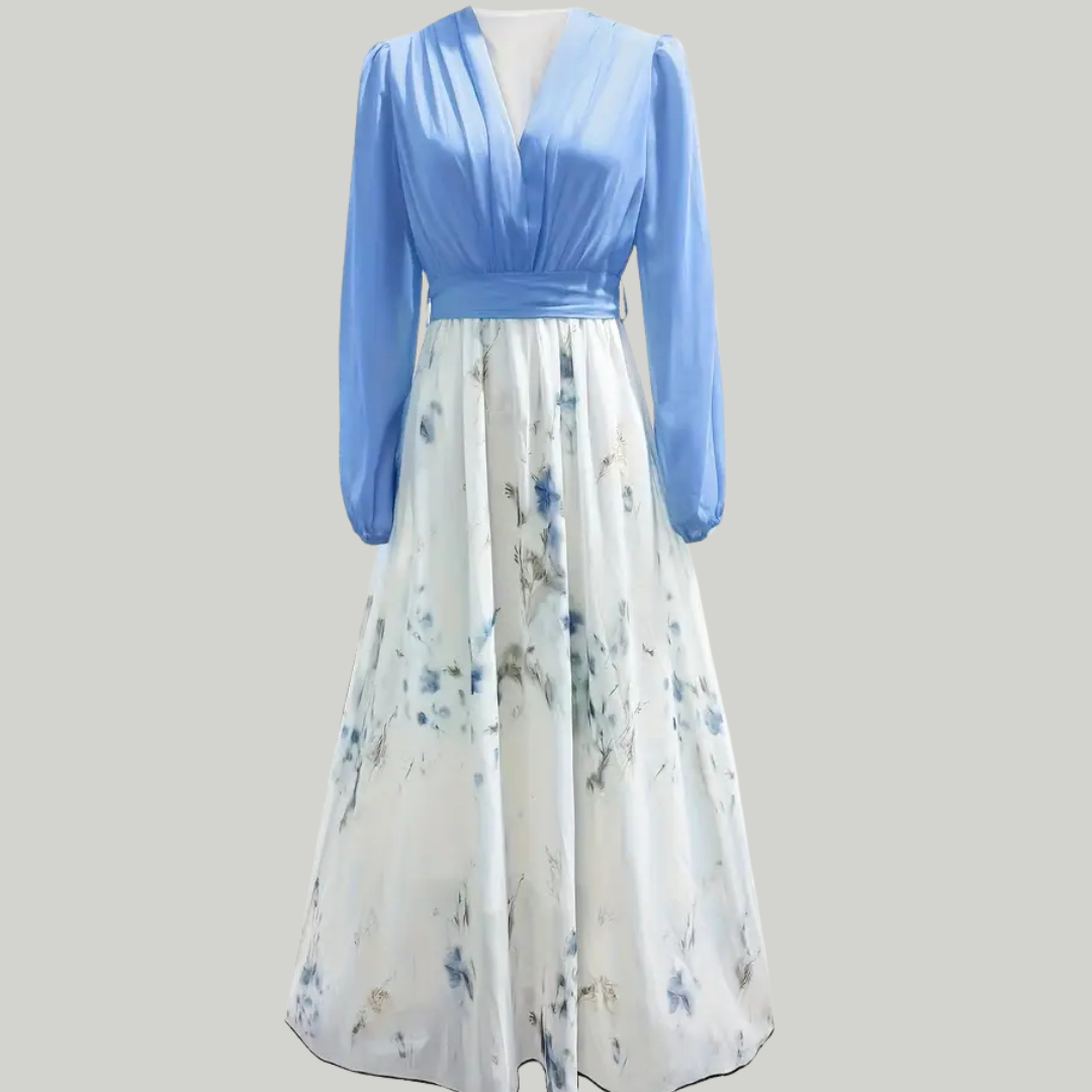 Women’s Maxi-Length Dress | Floral Pattern